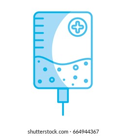 silhouette transfusion with medicament to clinc element