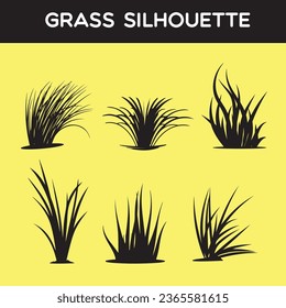 silhouette transparent grass vector free download