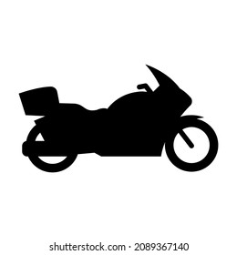 silhouette transportation icon of touring bike,vector illustration