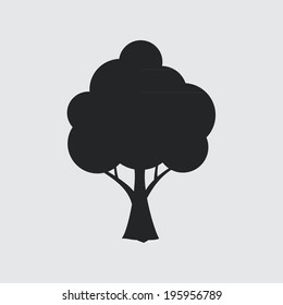 Silhouette of a tree.