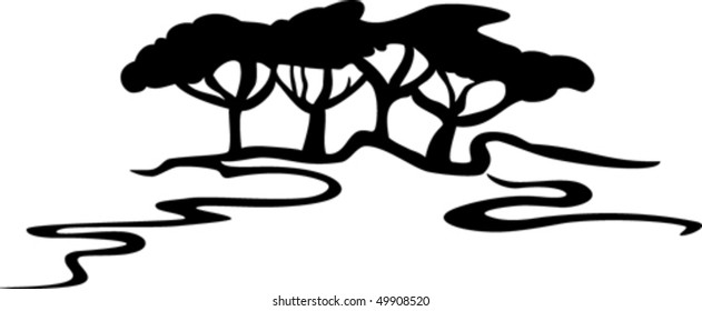 Silhouette of a tree