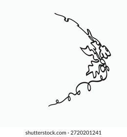 Silueta de la Ilustración vectorial de la rama..