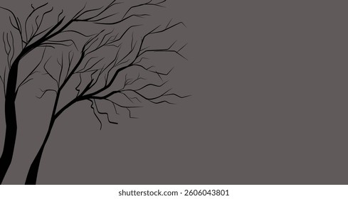 silhouette of tree in the dark