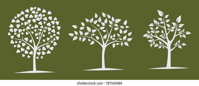 Silhouette Tree Design Illustration