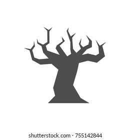 silhouette tree design logo an object