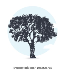Silhouette tree illustration