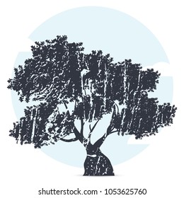 Silhouette tree illustration