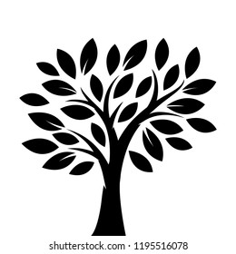 Silhouette Tree Illustration Stock Vector (royalty Free) 1195516078