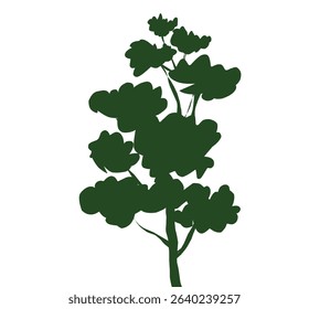 silhouette of tree illustration design vector.eps