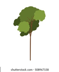 silhouette tree with leafy branches model four