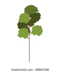 silhouette tree with leafy branches model two