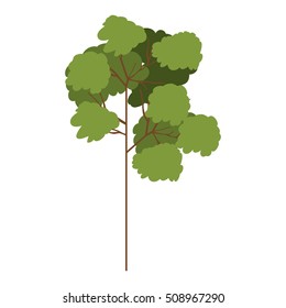 silhouette tree with leafy branches model seven