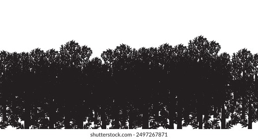 Silhouette tree leaves abstract background. Natural pattern and copy space or empty. For advertisements, business cards, brochures and white background