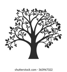 Illustration Tree Silhouette Stock Vector (Royalty Free) 1199545627 ...