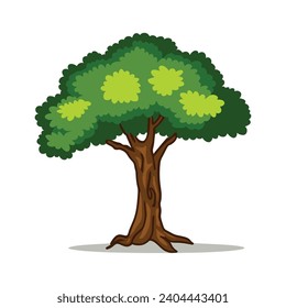 conjunto de planos de la línea de árbol de silueta, vista lateral, conjunto de elementos de árboles gráficos símbolo de contorno para el diseño de arquitectura y paisaje. Ilustración vectorial en el trazo rellena de blanco. Tropical