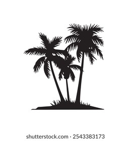 silhueta conjunto de desenho de linha de árvore, elementos de árvores de gráficos símbolo de contorno para arquitetura e desenho de design de paisagem Ilustração de vetor em traçado preenchimento branco.
