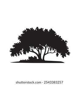 
silhueta conjunto de desenho de linha de árvore, elementos de árvores de gráficos símbolo de contorno para arquitetura e desenho de design de paisagem Ilustração de vetor em traçado preenchimento branco.
