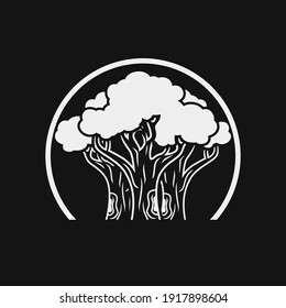 Silhouette Tree Logo Design Vector