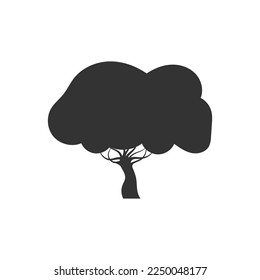 Silhouette tree logo icon vector illustration template design