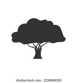 Silhouette tree logo icon vector illustration template design