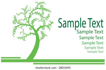 Silhouette tree on white background. For your design