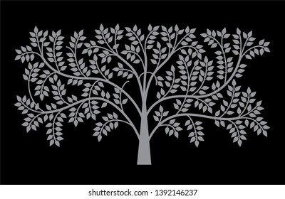 The silhouette of the tree is perfect as a substrate for the design of pedigrees and family family diagrams