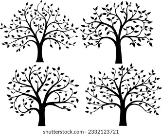 Silhouette tree photo and vector images