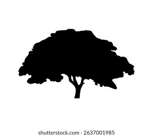 Silhouette tree realistic vector design and illustration.


