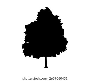 Silhouette tree realistic vector design and illustration.


