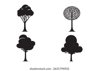 Silueta Árbol Set Paquete para Diseñadores,