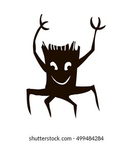 Silhouette of tree or stump icon