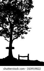  silhouette tree vector