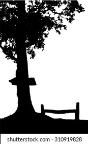  silhouette tree vector
