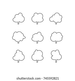 Silhouette Tree for Vector Designs Outline