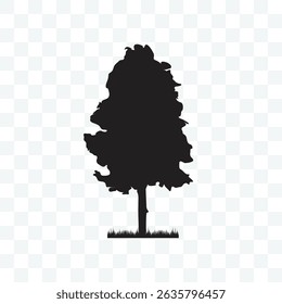 Silhouette einer Baum-Vektorgrafik, Schwarzes Baum-Symbol, Naturgrafik