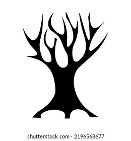Árbol de siluetas sin vector de hojas	