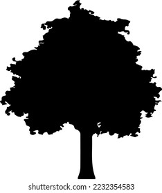 Silhouette of trees for the website, for printing. Vector graphics illustration
