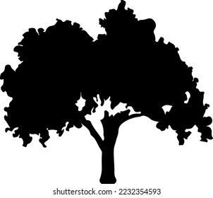 Silhouette of trees for the website, for printing. Vector graphics illustration
