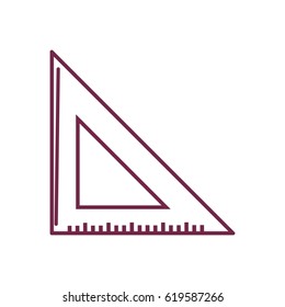 silhouette triangle ruler tool to study