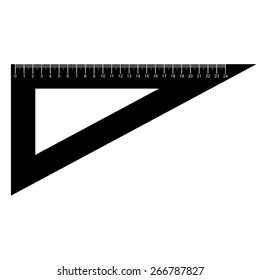 silhouette of Triangle Ruler vector
