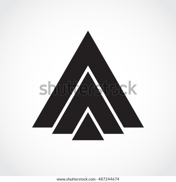 Silhouette Triangle Shape Abstract Symbol Stock Vector (royalty Free 