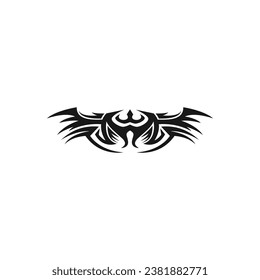 Silhouette tribal art design vector