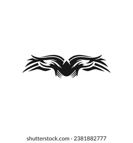 Silhouette tribal art design vector
