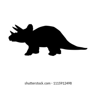 Silhouette Triceratops dinosaur jurassic prehistoric animal