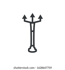 silhouette of trident on white background vector illustration design