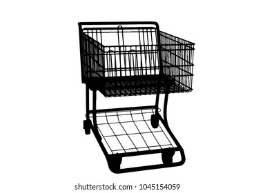 Silhouette trolley for products
  vector