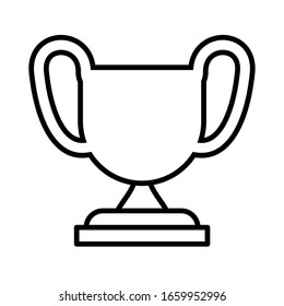 silhouette of trophy on white background vector illustration design