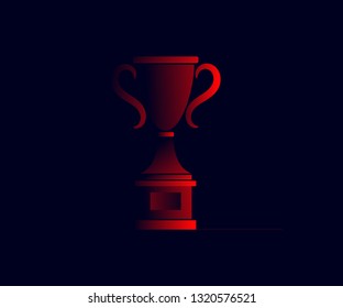 Silhouette of a trophy. Vector illustration design - Vector