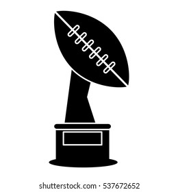 silhouette trophy winner ball shape american football