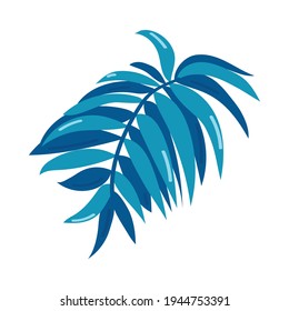 Silhouette de hojas tropicales aisladas en fondo blanco. Vector EPS10.